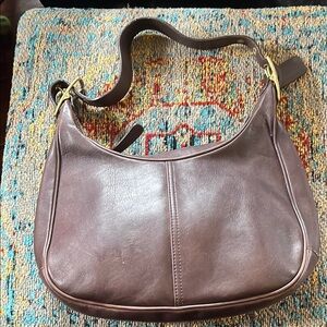 Vintage Coach brown leather bag.